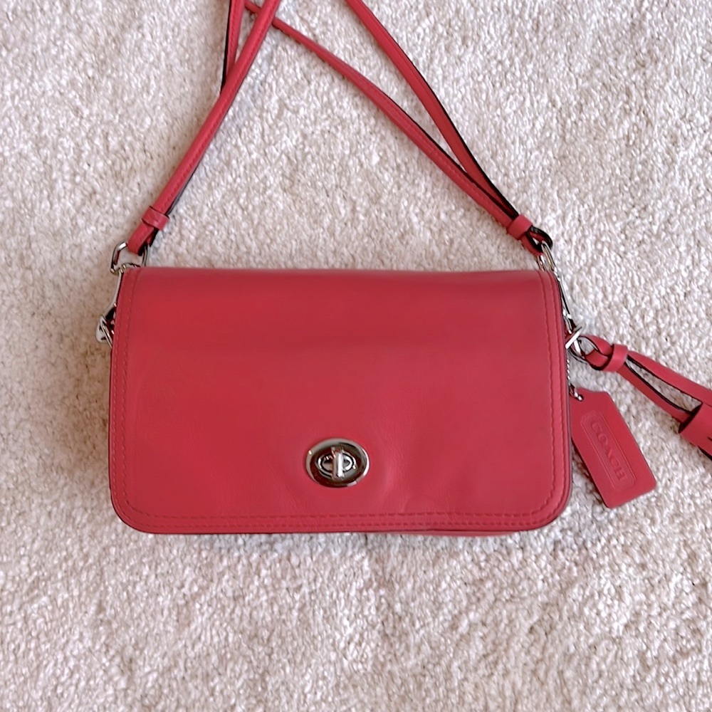 Coach Pink Crossbody Purse Clutch